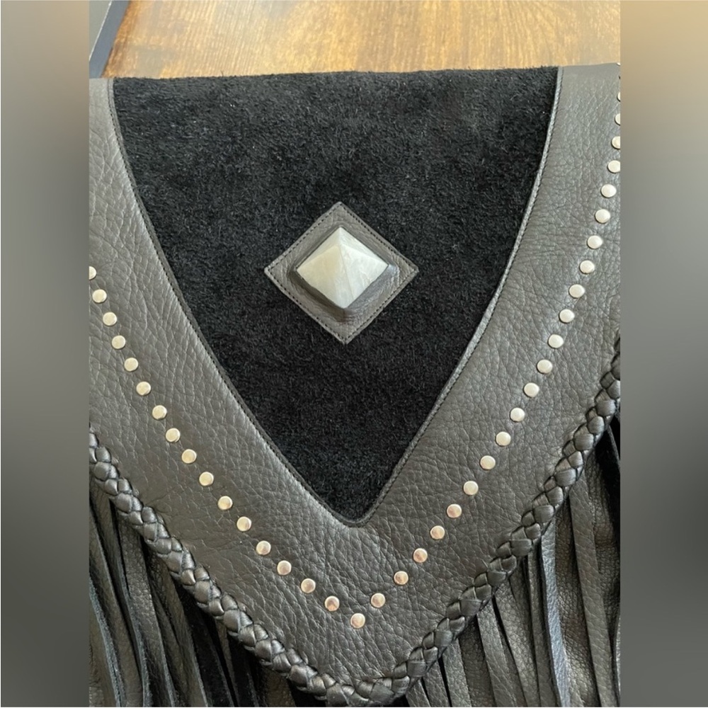 Black Fringe Backpack - image 8